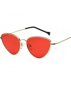 Sunglasses for Women Cat Eye Vintage Sunglasses Retro Glasses Eyewear UV Protection - Red - CY18QX5SHAM $6.67 Oversized