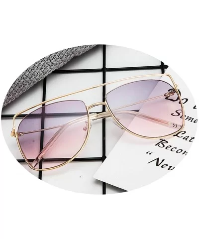 Classic Retro Sunglasses for Men or Women metal PC UV 400 Protection Sunglasses - Gold Pink - C818SARW258 $14.34 Oval