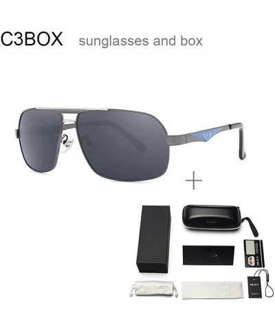 Unisex Stainless Steel Men's Polarized Mirror Sun Glasses Y1543 C1BOX - Y1543 C3box - CZ18XE0D64N $12.20 Oversized