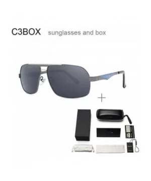 Unisex Stainless Steel Men's Polarized Mirror Sun Glasses Y1543 C1BOX - Y1543 C3box - CZ18XE0D64N $12.20 Oversized