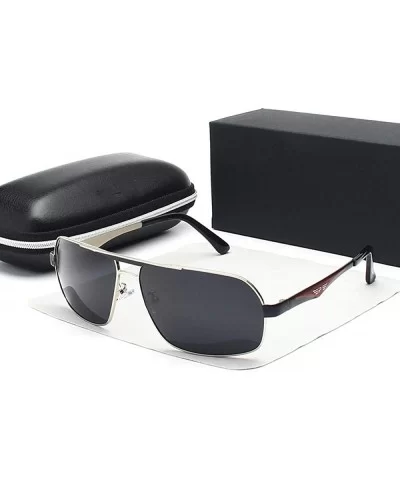 Unisex Stainless Steel Men's Polarized Mirror Sun Glasses Y1543 C1BOX - Y1543 C3box - CZ18XE0D64N $12.20 Oversized