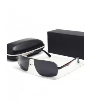 Unisex Stainless Steel Men's Polarized Mirror Sun Glasses Y1543 C1BOX - Y1543 C3box - CZ18XE0D64N $12.20 Oversized