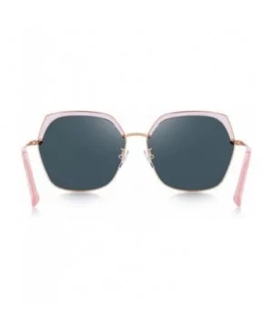 Classic Women's Polarized Sunglasses for Women Mirrored Lens - Pink Mirror - CM18S3M27DM $18.14 Oversized