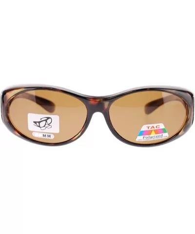 Unisex Polarized Fit Over Sunglasses Wear Over Cover Over Glasses - 2 Tortoise - CI12O7SJEPK $22.50 Round