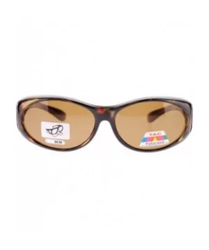 Unisex Polarized Fit Over Sunglasses Wear Over Cover Over Glasses - 2 Tortoise - CI12O7SJEPK $22.50 Round