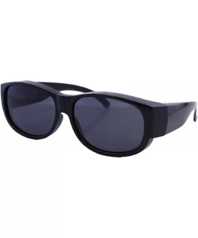 Medium Polarized Sun Shield Fit Over Sunglasses Wear Over Glasses - Tortoise / Black - CH12MZDN2JX $15.54 Square