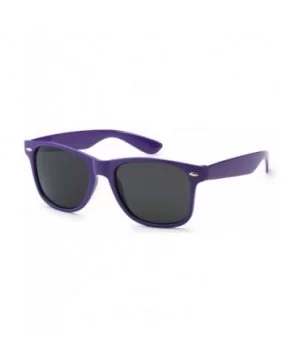 Classic 80's Vintage Style Sunglasses Polarized or Standard Lens - Neon Purple- Smoke - C218E9O7EAZ $6.02 Wayfarer