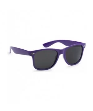 Classic 80's Vintage Style Sunglasses Polarized or Standard Lens - Neon Purple- Smoke - C218E9O7EAZ $6.02 Wayfarer