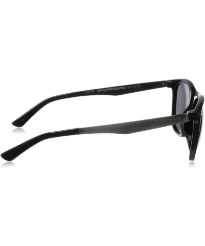 Men's Broadway Round Sunglasses - Shiny Black - CZ11H0DUHF5 $33.73 Round