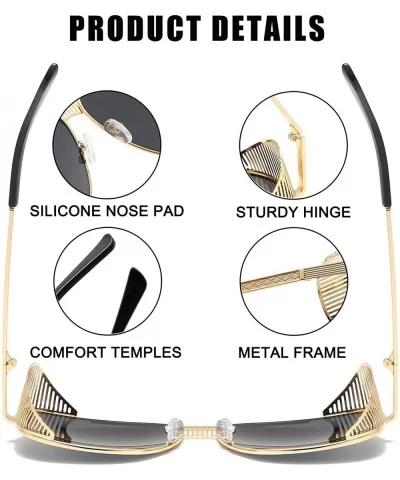 Steampunk sunglasses oversized shields Protection - 5 - CQ19605OQL5 $13.03 Aviator