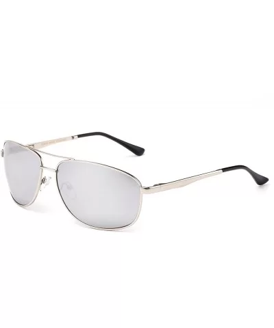 "Boke" Classic Pilot Style Fashion Sunglasses - Silver - CQ12MCS630Z $8.51 Aviator