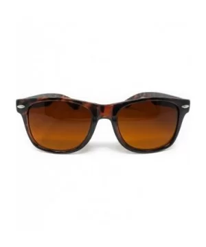 Sunglasses Classic 80's Vintage Style Design - Tortoise Brown- Blue Block Amber - C218UKGARKA $7.21 Sport