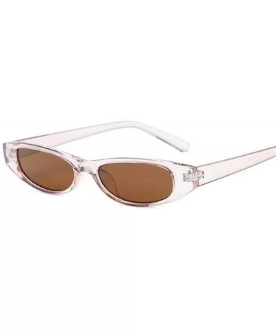 Sexy White Red Small Cat Eye Sunglasses Women Vintage Black Sun Glasses Red - Trans Brown - C518XQZ4I4C $7.58 Cat Eye