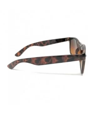 Sunglasses Classic 80's Vintage Style Design - Tortoise Brown- Blue Block Amber - C218UKGARKA $7.21 Sport