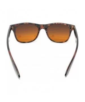 Sunglasses Classic 80's Vintage Style Design - Tortoise Brown- Blue Block Amber - C218UKGARKA $7.21 Sport