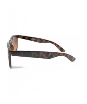 Sunglasses Classic 80's Vintage Style Design - Tortoise Brown- Blue Block Amber - C218UKGARKA $7.21 Sport