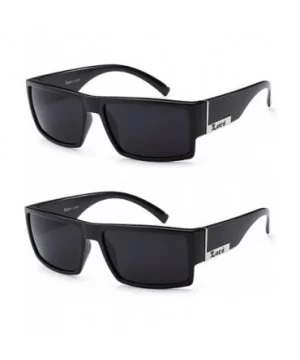 2 Pack Sunglasses - Gangster Hardcore Black 91026 - C712OHAD2SA $14.01 Square