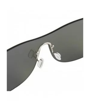 Rimless Mirrored Lens One Piece Sunglasses UV400 Protection for Women Men - Gray (Non-mirrored Lens) - CK18Y8EIO43 $7.87 Rimless