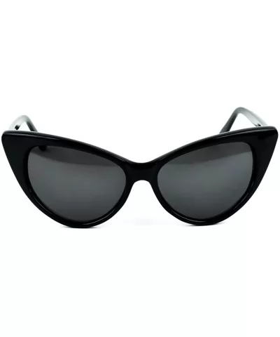 Runway Fashion Mod Cat Eye Sunglasses Vintage Inspired (Black) - C611GEAA7TT $8.13 Square