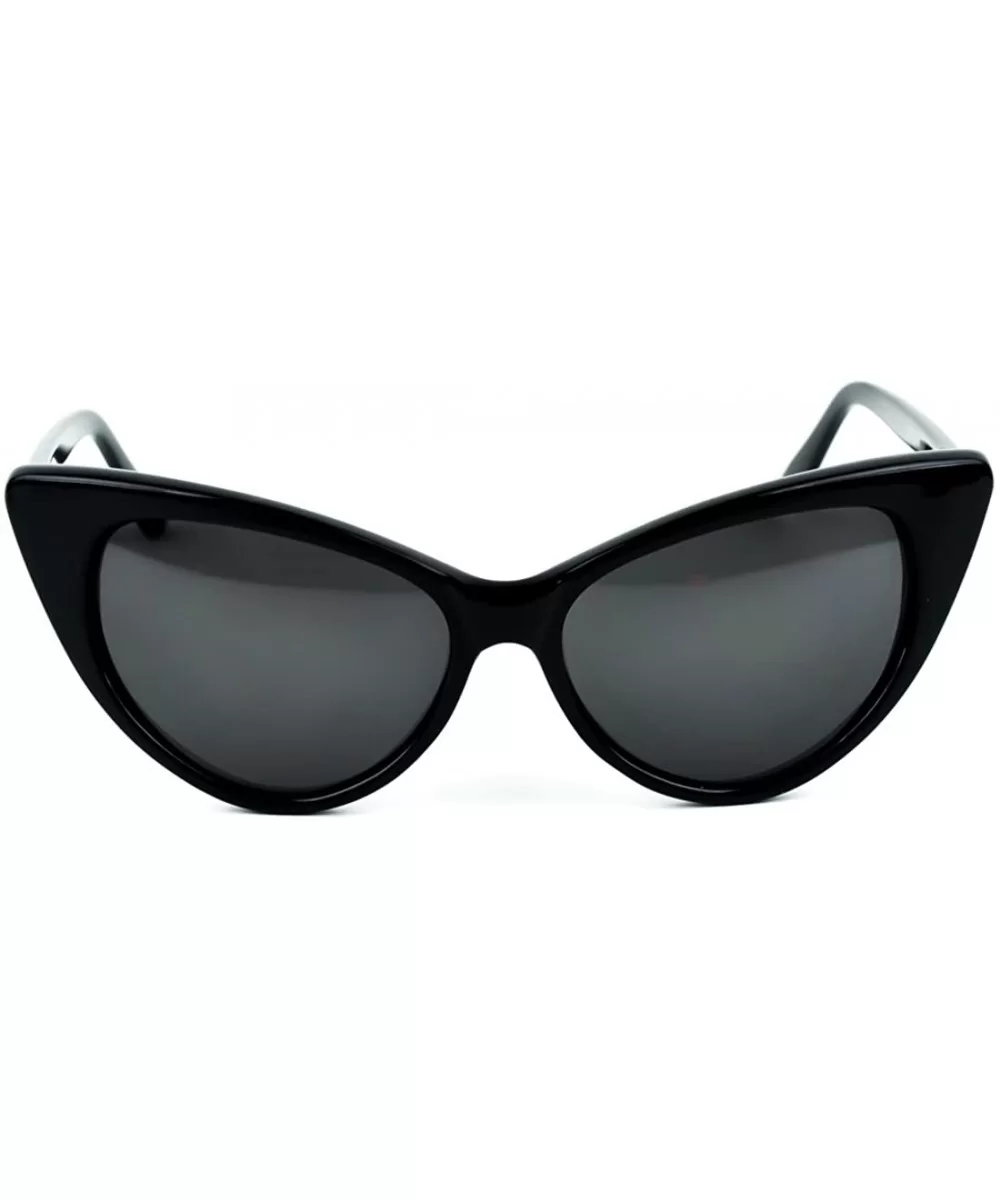 Runway Fashion Mod Cat Eye Sunglasses Vintage Inspired (Black) - C611GEAA7TT $8.13 Square