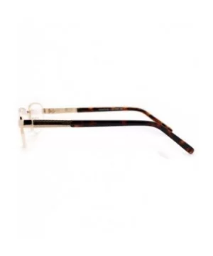 Reading Glasses Magnified Lens Half Rim Rectangular Spring Hinge - Gold - CJ18802DRS2 $7.10 Rectangular