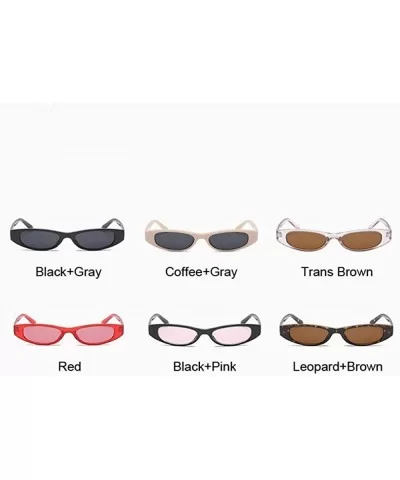 Sexy White Red Small Cat Eye Sunglasses Women Vintage Black Sun Glasses Red - Trans Brown - C518XQZ4I4C $7.58 Cat Eye