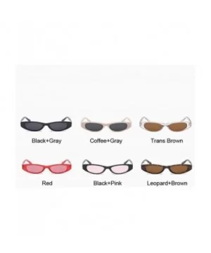 Sexy White Red Small Cat Eye Sunglasses Women Vintage Black Sun Glasses Red - Trans Brown - C518XQZ4I4C $7.58 Cat Eye