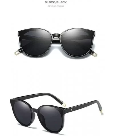 The Luxe Flat Top Oversized Cat Eye Sunglasses for Girls and Women - Black Black - C1193XKNYMK $38.94 Oversized