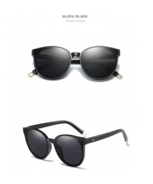 The Luxe Flat Top Oversized Cat Eye Sunglasses for Girls and Women - Black Black - C1193XKNYMK $38.94 Oversized