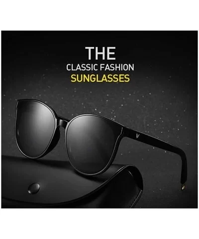 The Luxe Flat Top Oversized Cat Eye Sunglasses for Girls and Women - Black Black - C1193XKNYMK $38.94 Oversized