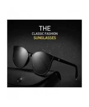 The Luxe Flat Top Oversized Cat Eye Sunglasses for Girls and Women - Black Black - C1193XKNYMK $38.94 Oversized