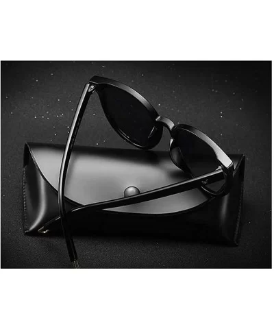 The Luxe Flat Top Oversized Cat Eye Sunglasses for Girls and Women - Black Black - C1193XKNYMK $38.94 Oversized