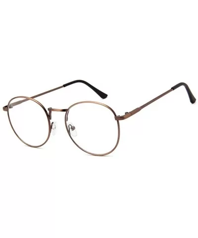 round metal Glasses classic Retro Frame for Men Women clear lens Eyewear - Color 5 - CN18MDM3SW3 $7.26 Round