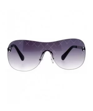 Futuristic Robot Shield Reflective Lens Pilot Sunglasses - Smoke - C912HJTTCX7 $9.15 Shield