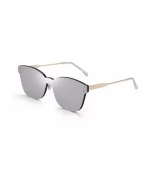 RimlThicken Women Sunlgasses One Piece Candy Color Sun Glasses For - C4 Mirror White - C4197Y6O2E3 $16.66 Rimless