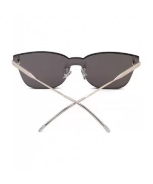 RimlThicken Women Sunlgasses One Piece Candy Color Sun Glasses For - C4 Mirror White - C4197Y6O2E3 $16.66 Rimless