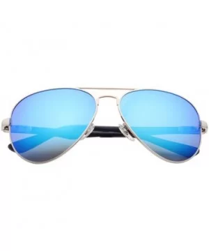 Polarized Womens Mens Aviator Metal Fashion Sunglasses UV Protection J808T - Blue - CG1858OWWU6 $22.00 Oversized