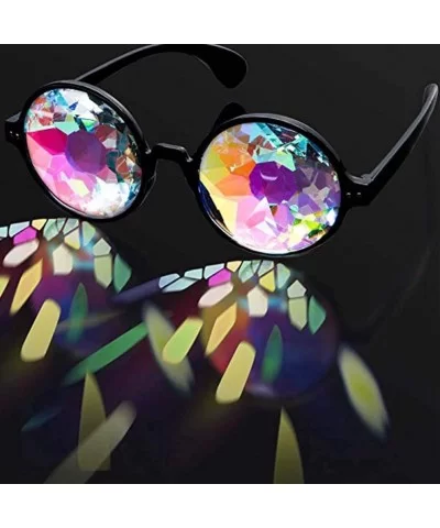 Kaleidoscope Glasses for Raves Rainbow Prism Diffraction Crystal Lenses - Pink - CA17YLGGC2S $8.04 Goggle