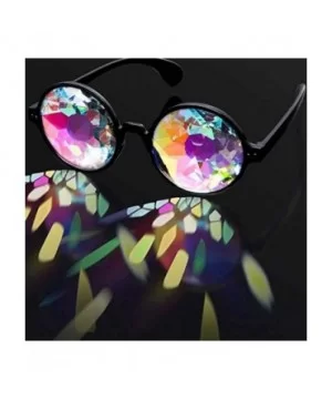 Kaleidoscope Glasses for Raves Rainbow Prism Diffraction Crystal Lenses - Pink - CA17YLGGC2S $8.04 Goggle