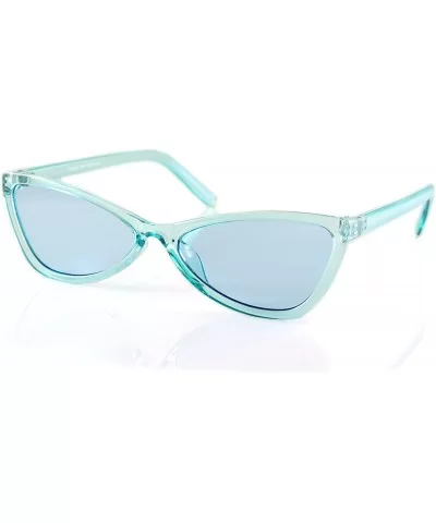 Iconic Celebrity Eye-Candy Wide Triangle Cat-Eye Sunglasses A210 - Blue - CR18GE2NAEM $8.97 Cat Eye