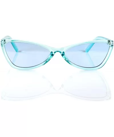 Iconic Celebrity Eye-Candy Wide Triangle Cat-Eye Sunglasses A210 - Blue - CR18GE2NAEM $8.97 Cat Eye