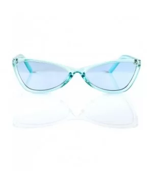 Iconic Celebrity Eye-Candy Wide Triangle Cat-Eye Sunglasses A210 - Blue - CR18GE2NAEM $8.97 Cat Eye