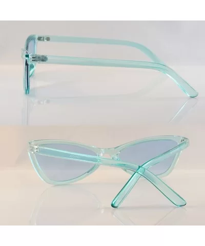 Iconic Celebrity Eye-Candy Wide Triangle Cat-Eye Sunglasses A210 - Blue - CR18GE2NAEM $8.97 Cat Eye