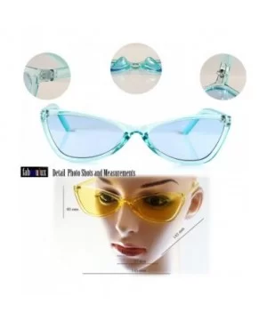 Iconic Celebrity Eye-Candy Wide Triangle Cat-Eye Sunglasses A210 - Blue - CR18GE2NAEM $8.97 Cat Eye