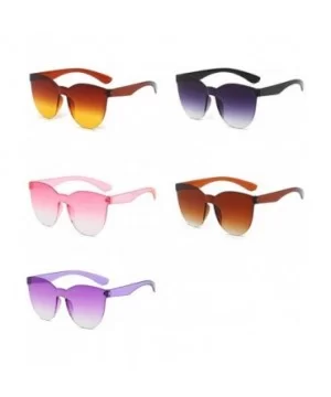 Fashion Jelly Design Style Sunglasses Sexy Retro Sunglasses Resin Lens Sunglasses - Unisex - Light Yellow - CS199Y3Z3RT $14.3...