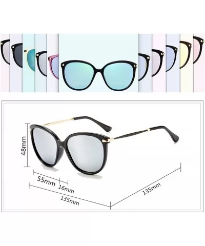 Classic Round Polarized Sunglasses Vintage Mirrored Glasses For Women - CV1822RGZ8M $9.60 Square