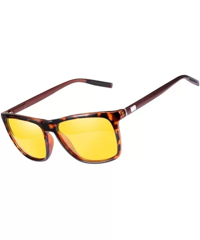 Polarized Sunglasses Driving Blocking Eyeglasses - Yellow - CC18YMEYQAQ $12.32 Rectangular