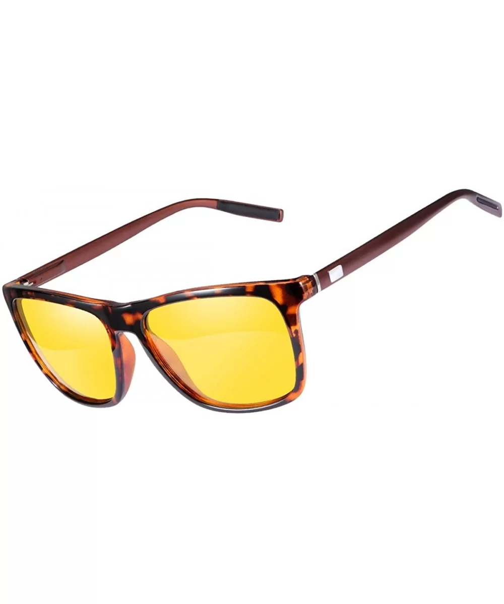 Polarized Sunglasses Driving Blocking Eyeglasses - Yellow - CC18YMEYQAQ $12.32 Rectangular