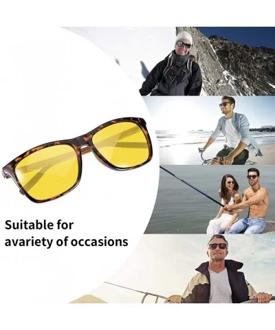 Polarized Sunglasses Driving Blocking Eyeglasses - Yellow - CC18YMEYQAQ $12.32 Rectangular