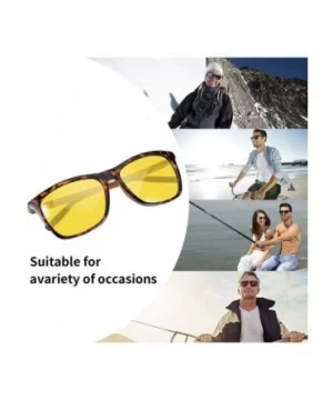 Polarized Sunglasses Driving Blocking Eyeglasses - Yellow - CC18YMEYQAQ $12.32 Rectangular